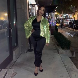 Sparkly lime kimono jacket